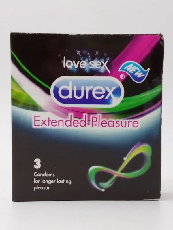 Durex Extended Pleasure Condoms - 3 Long Delay Condoms WELLGUARD