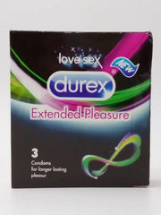 Durex Extended Pleasure Condoms - 3 Long Delay Condoms WELLGUARD